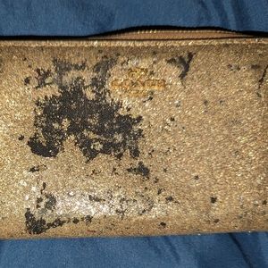 COACH Star Glitter Small Zip Wallet